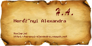 Herényi Alexandra névjegykártya
