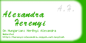 alexandra herenyi business card