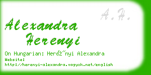 alexandra herenyi business card